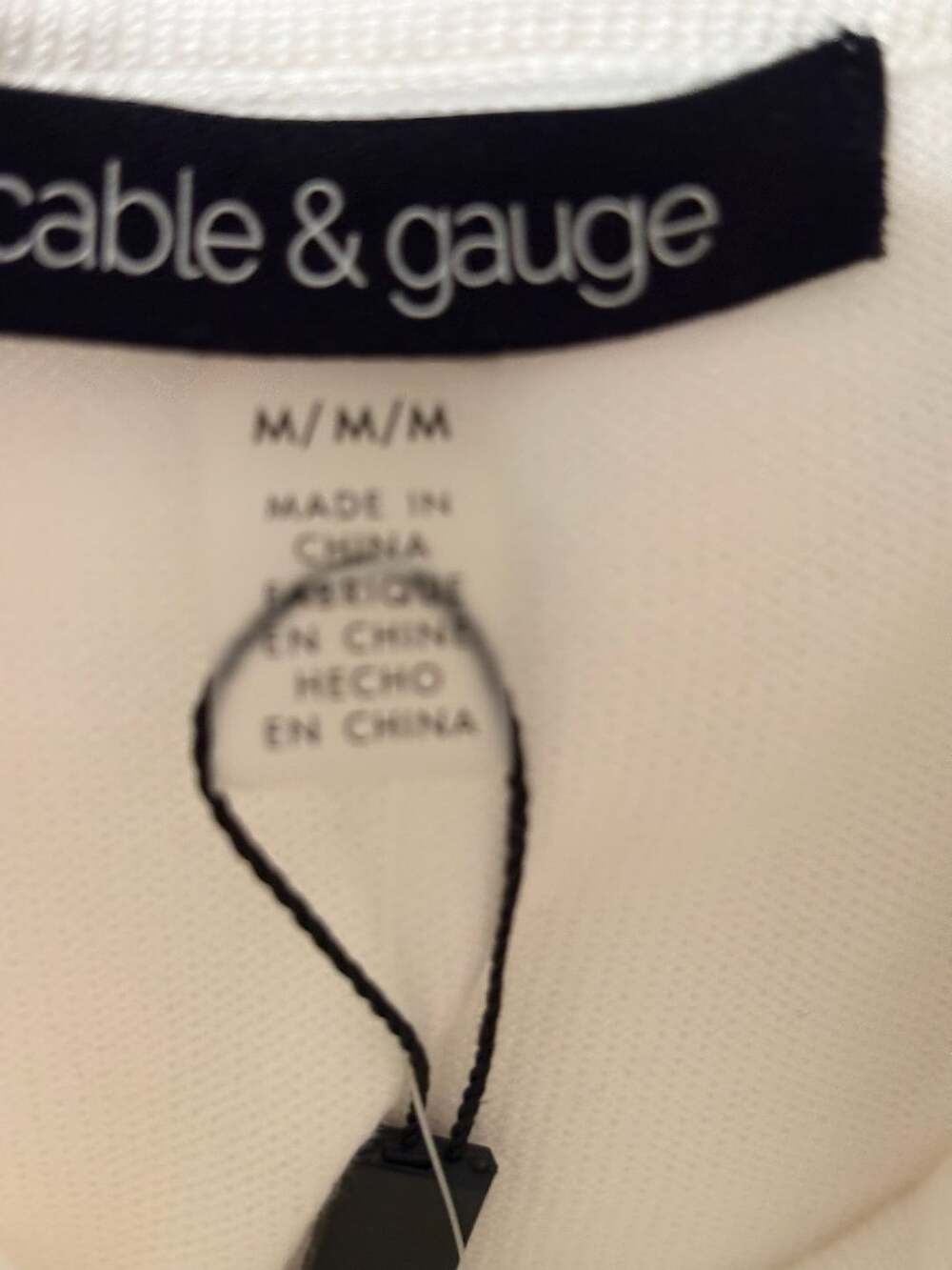 cable & gauge White Cowl Neck Long Sleeve Sweater with Scalloped Edge Detail - Picture 7 of 8